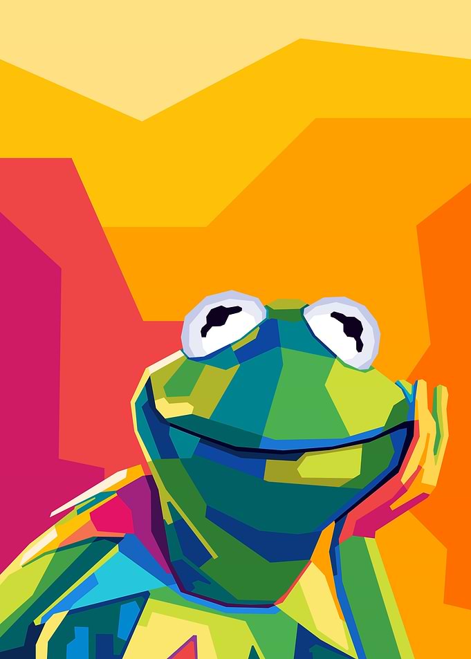 Rana rene meme pop art