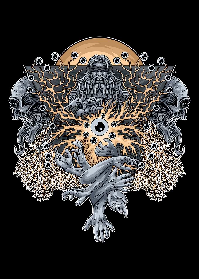 Blind Wizard Illustration