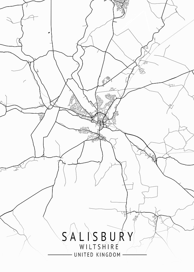 Salisbury UK City Map