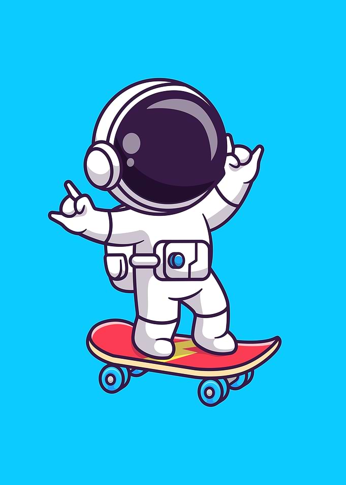 Cute astronaut standing