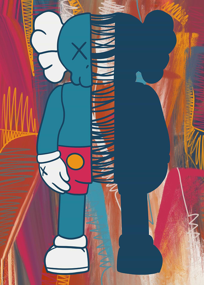 Unique abstract color Kaws