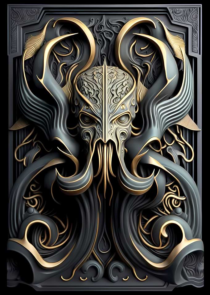Monster Cthulhu Art Deco