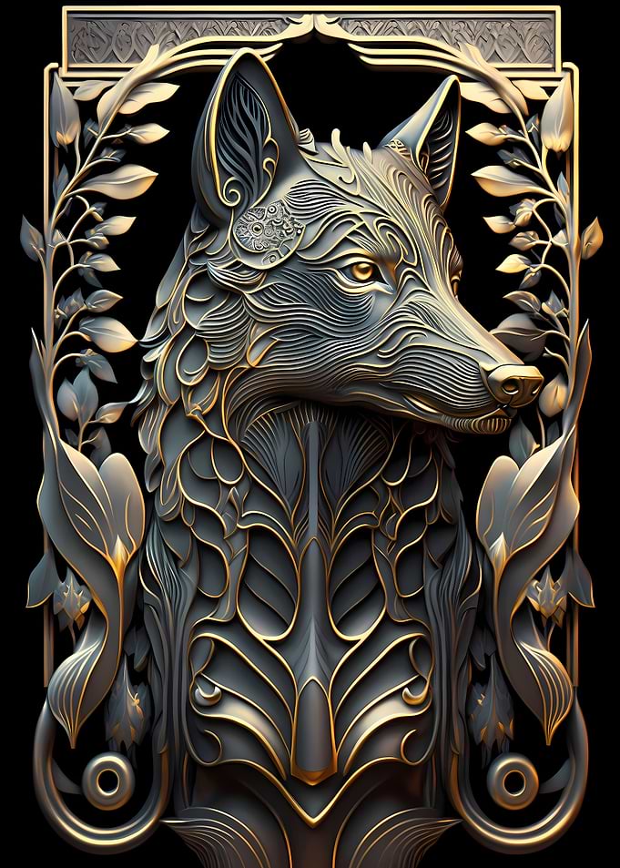 Golden Monarch Wolf
