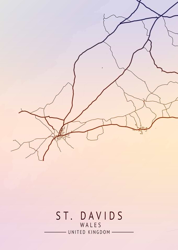 St Davids UK City Map