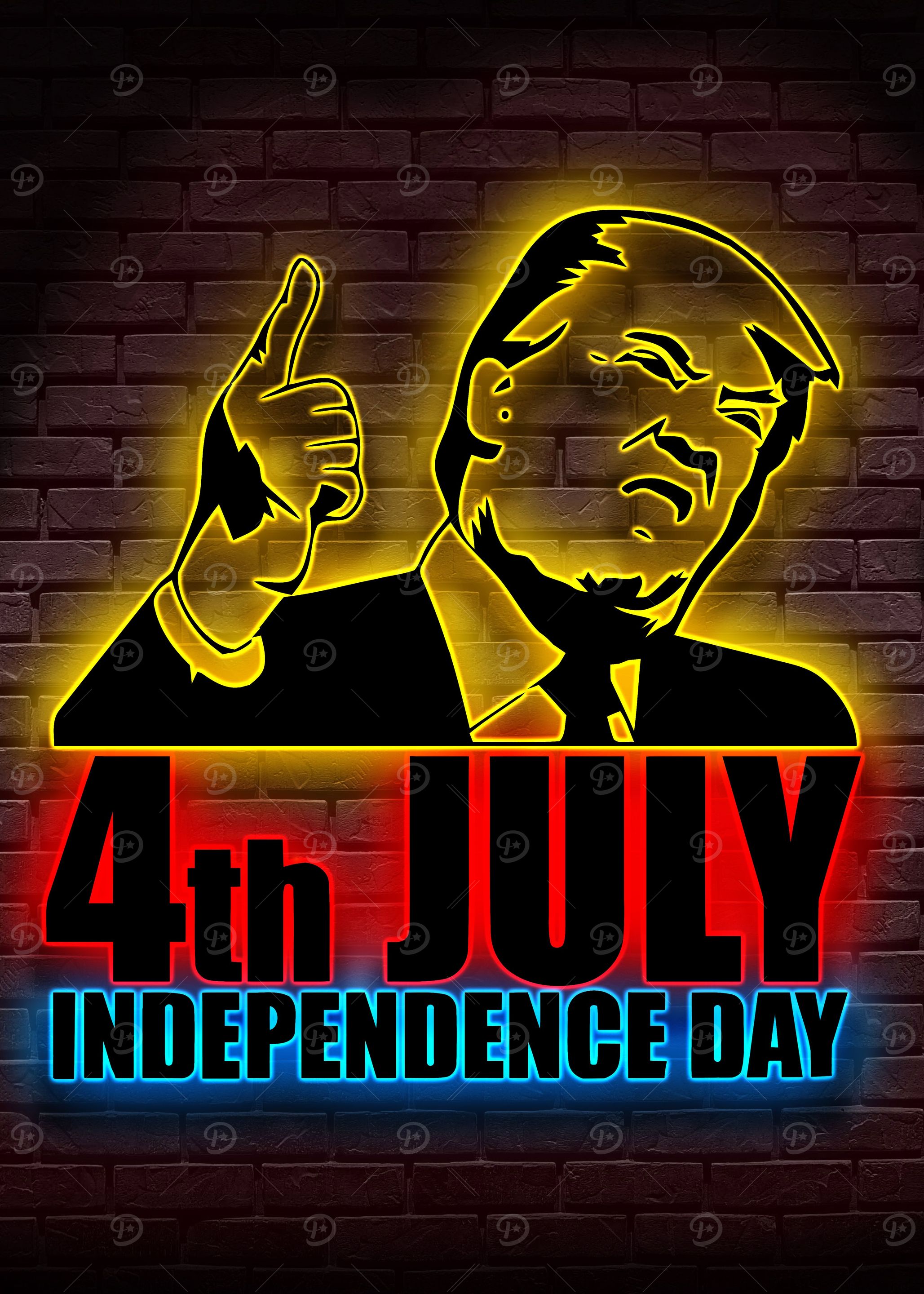 4th of July Poster USA