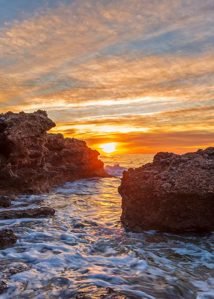 Beach sunset landscape sun