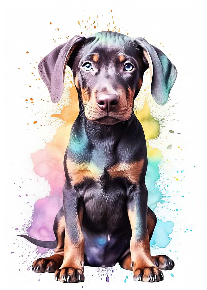 Cute Baby Doberman Puppy