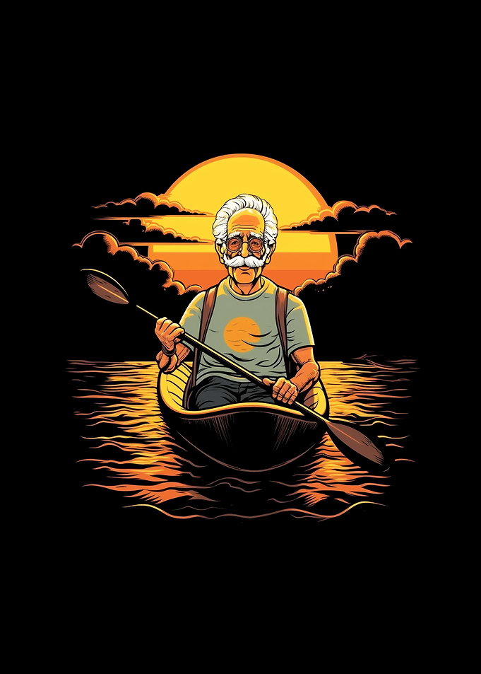 Kayaking Grandpa Kayaker