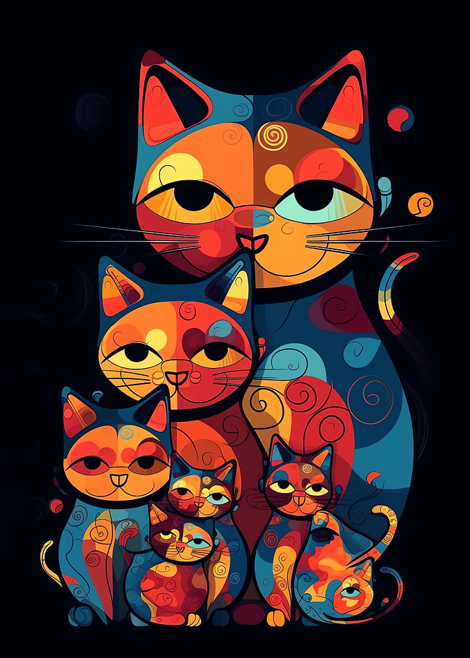 Abstract Cat Animal