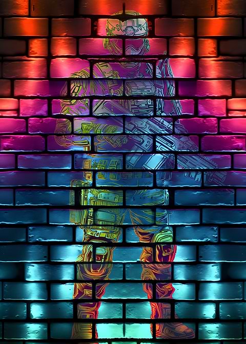 Soldier — metal poster wall art