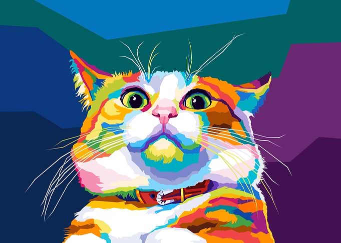 Cat Wpap Pop Art