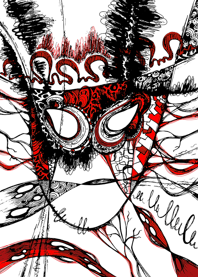 Geometric abstract mask