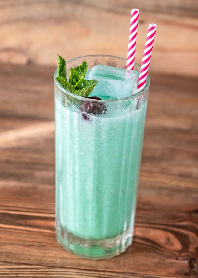 Glass of Blue Hawaiian