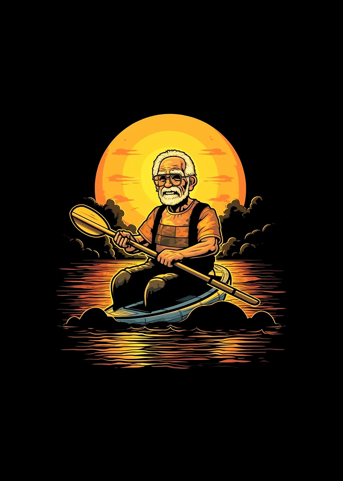 Kayaking Grandpa Kayaker
