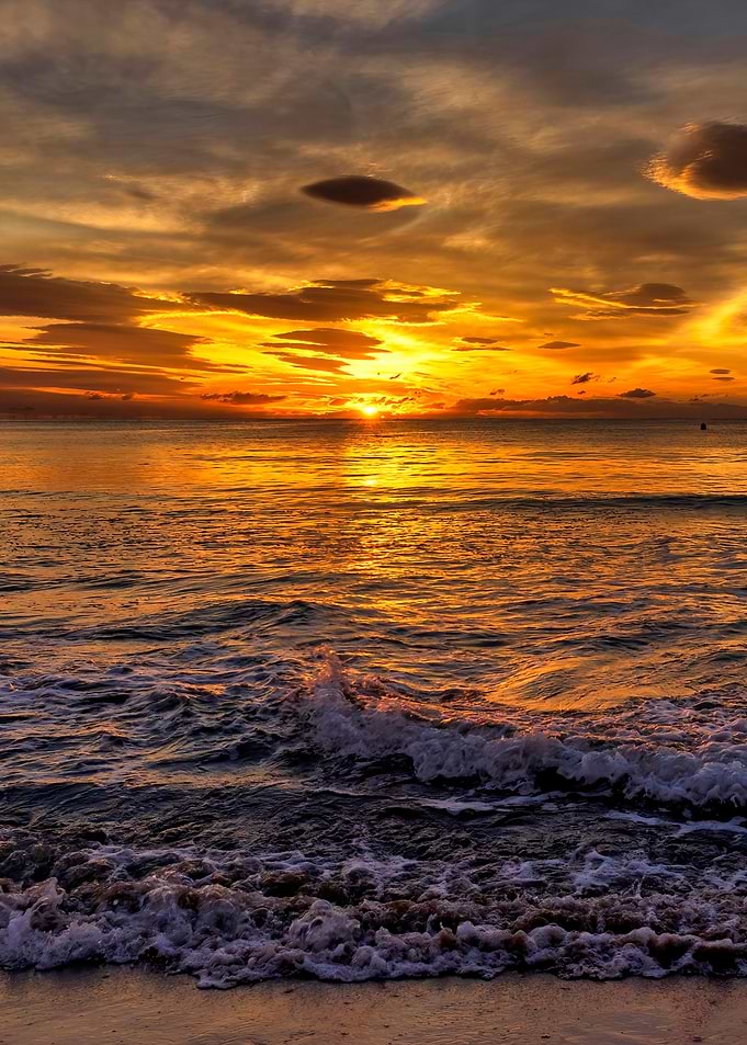 Beach sunset landscape sun