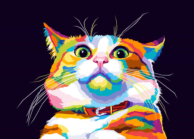 Cute Cat Pop Art