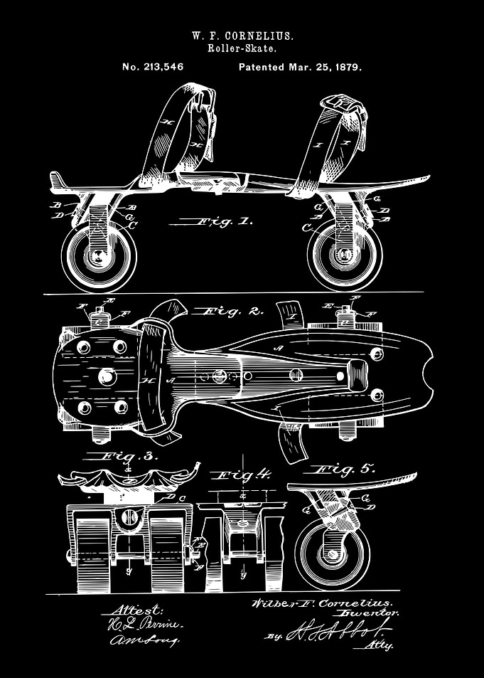 1879 Roller Skate Patent