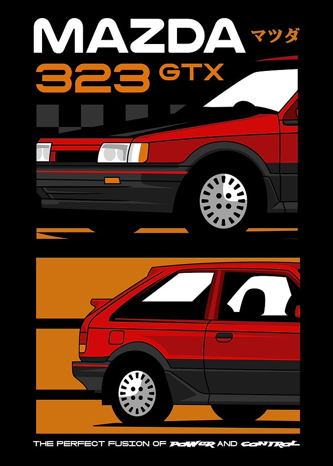 Red Japanese Car