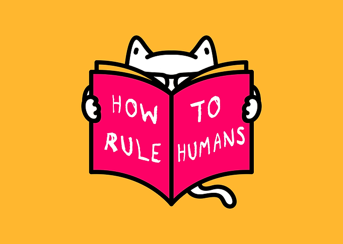 Cat Reading a Book