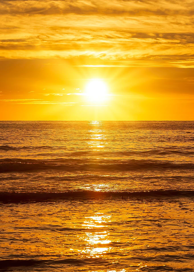 Beach sunset landscape sun