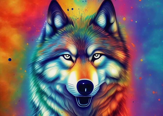 Watercolor Wolf
