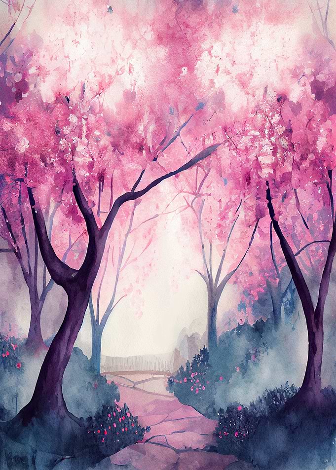 Cherry Trees in Spring