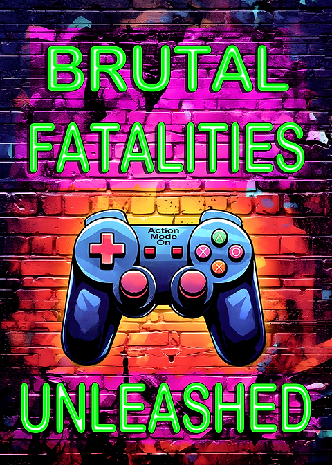 Brutal Fatalities — metal poster wall art
