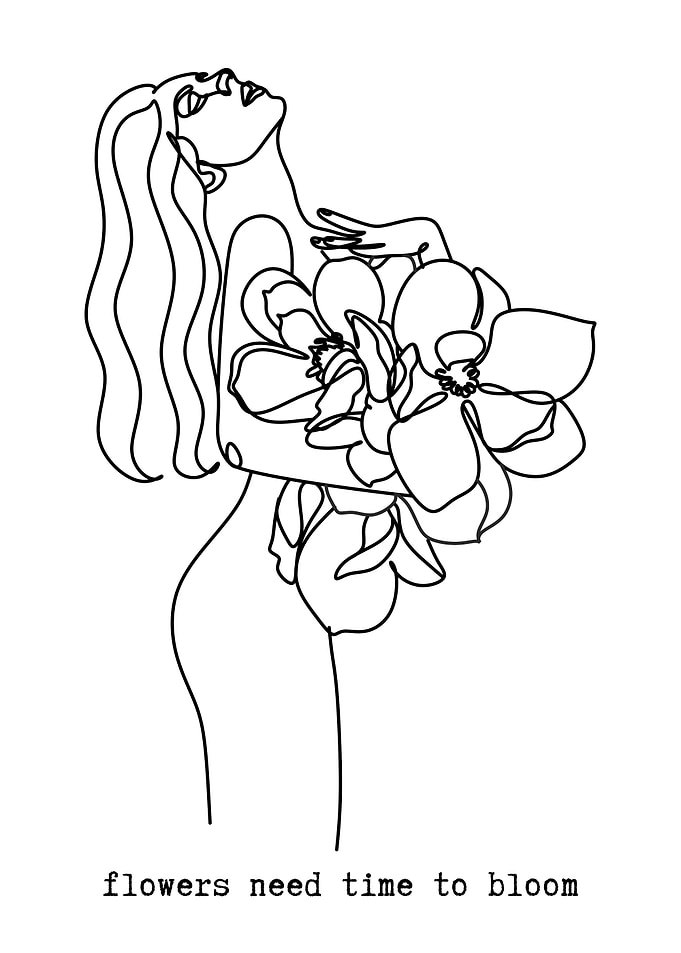 Woman Bloom Poster