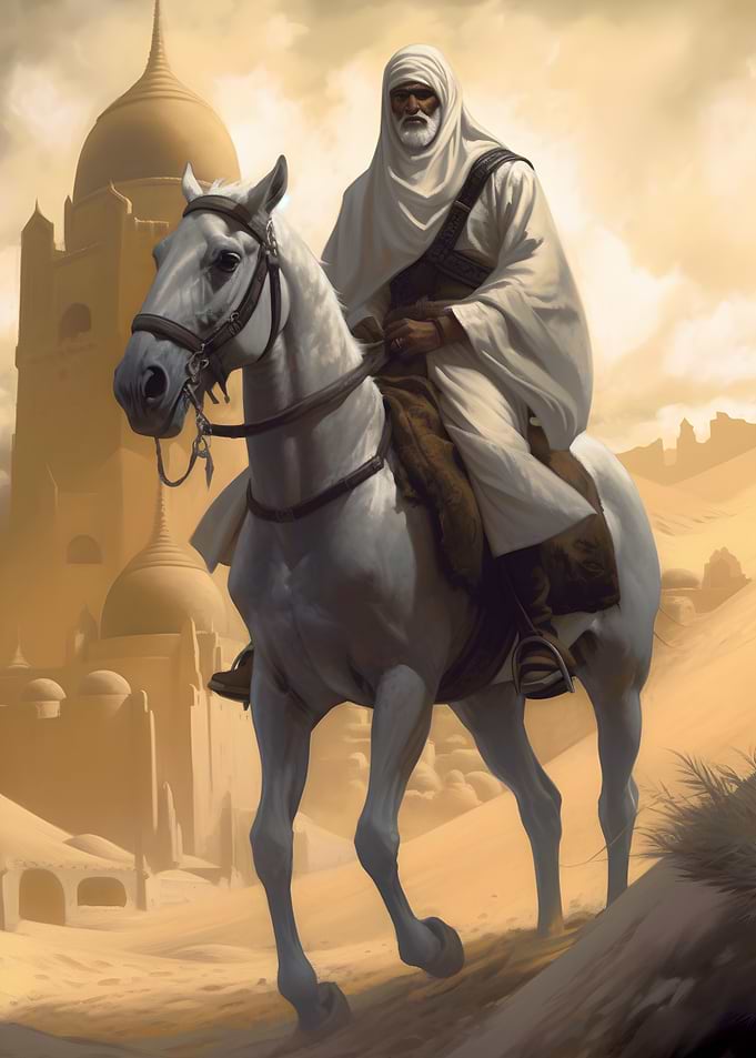 Man on White Horse