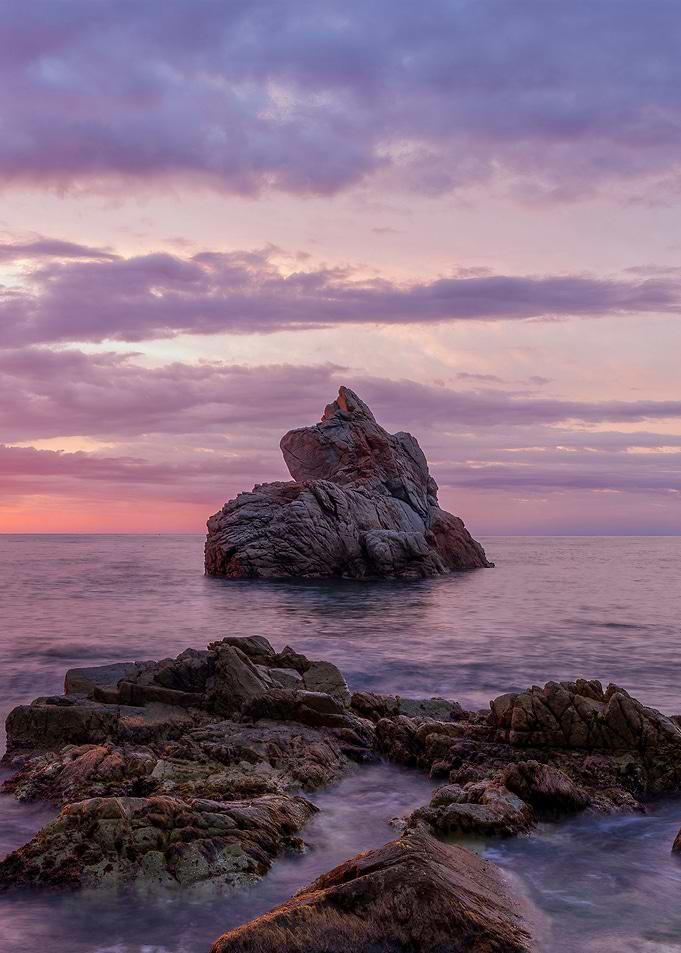 Landscape sea sunset calm