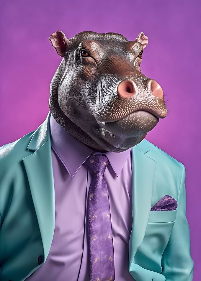 80s Style Hippo