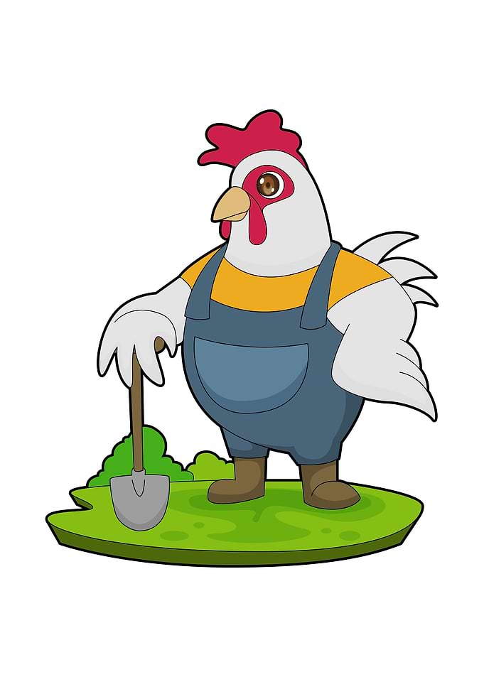 Rooster Farmer Shovel
