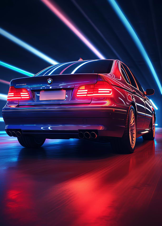 The Cyberpunk Neon M3 Car