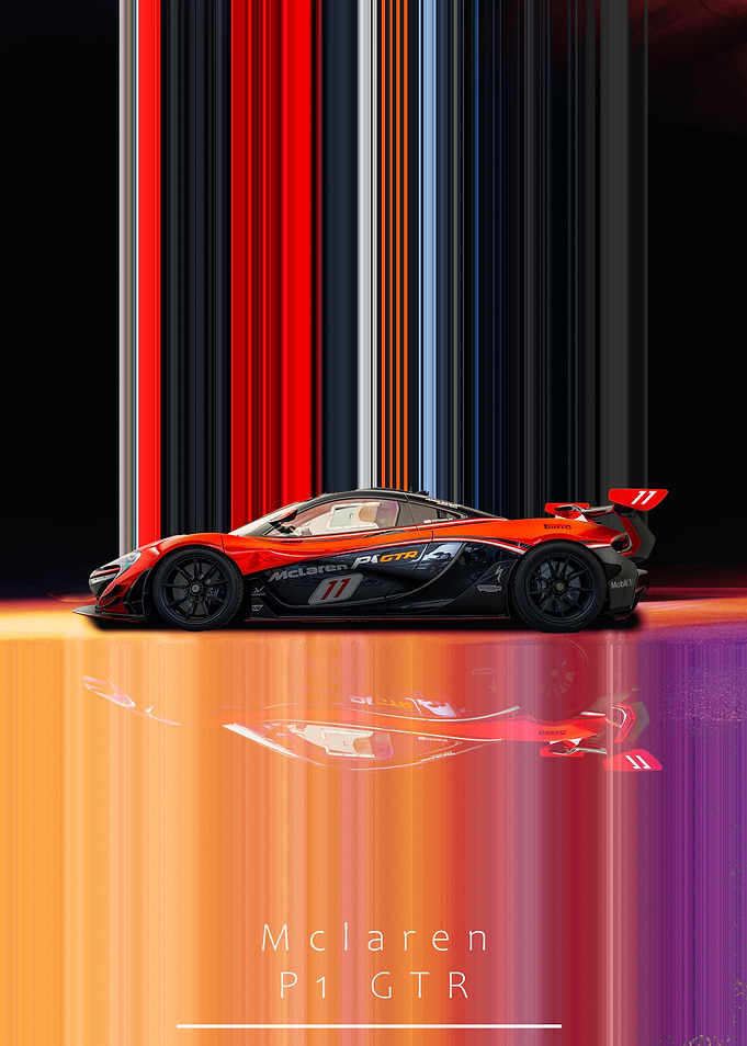 Mclaren P1 GTR Car Poster