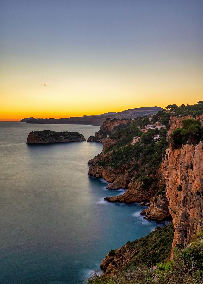 Landscape sea sunset calm
