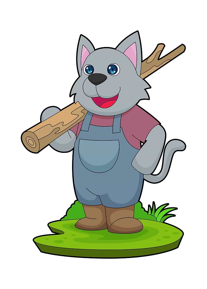 Cat Farmer Tree trunk