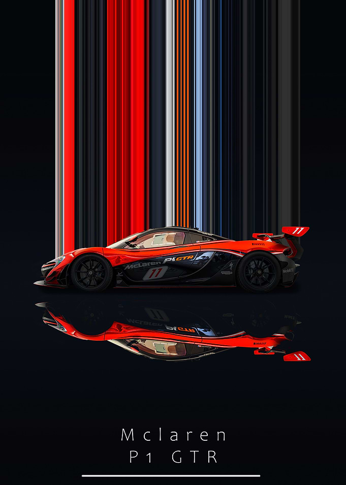 Mclaren P1 GTR Car Poster