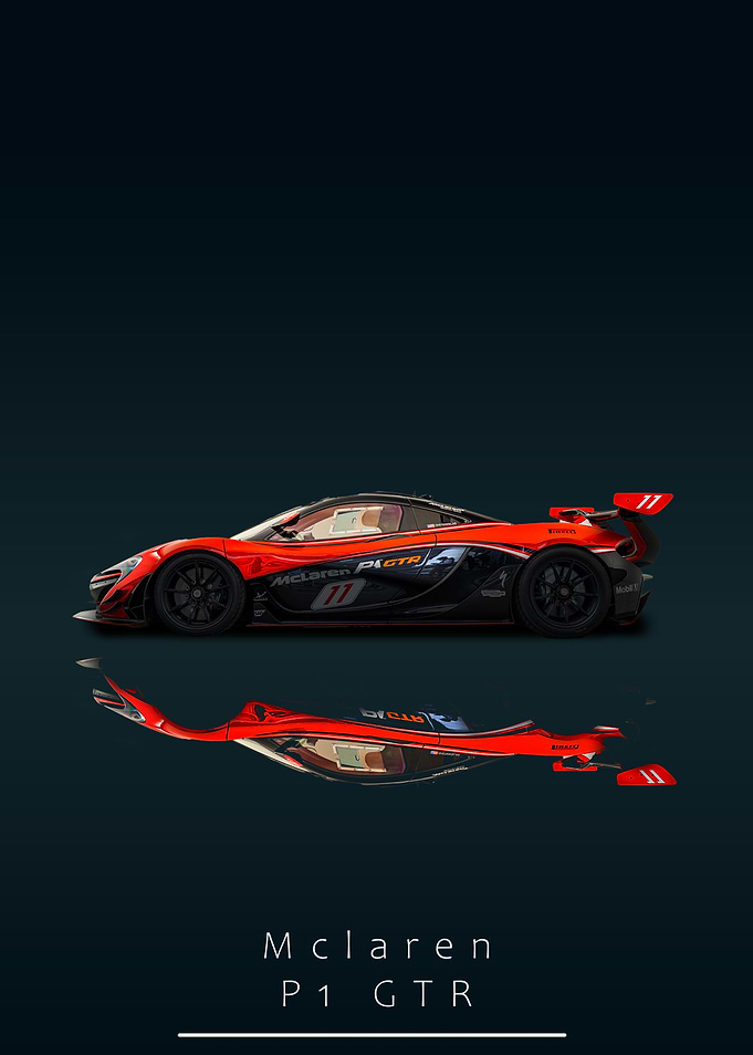 Mclaren P1 GTR Car Poster