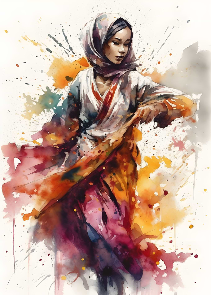 Dancing Oriental Woman