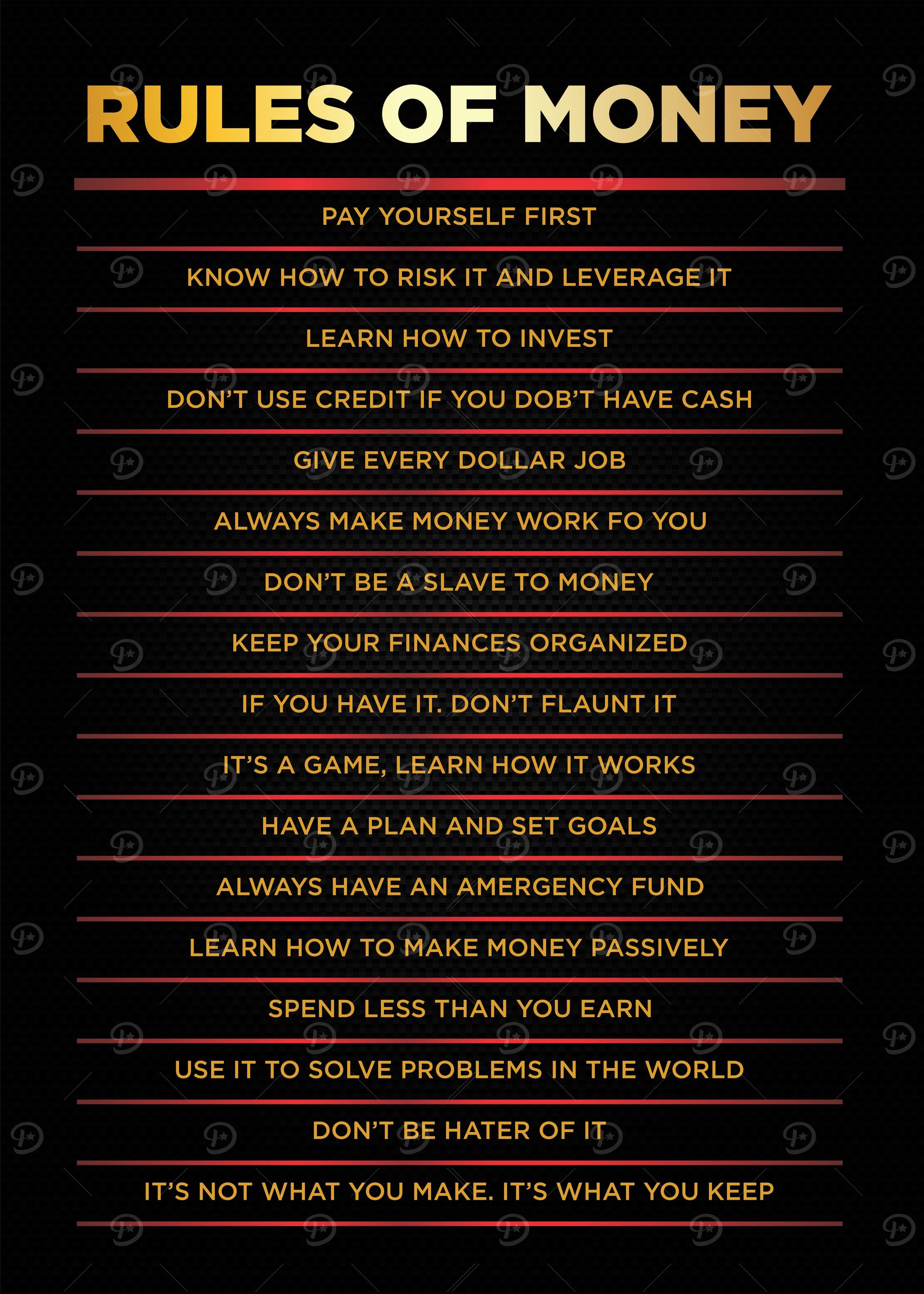 rules of money