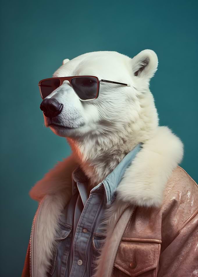 80s Style Polar Bear