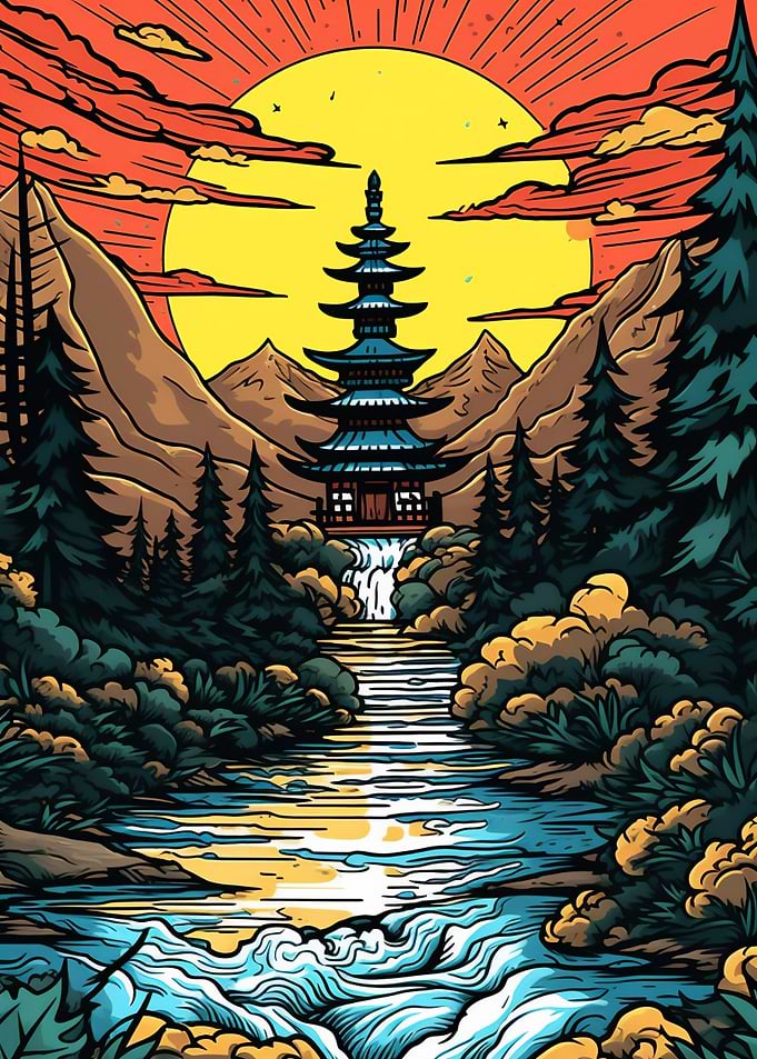 Japanese relaxing view
