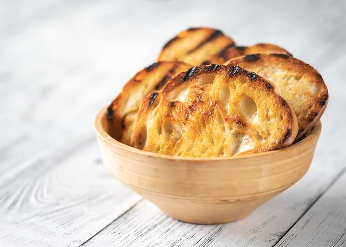 Slices of toasted bread