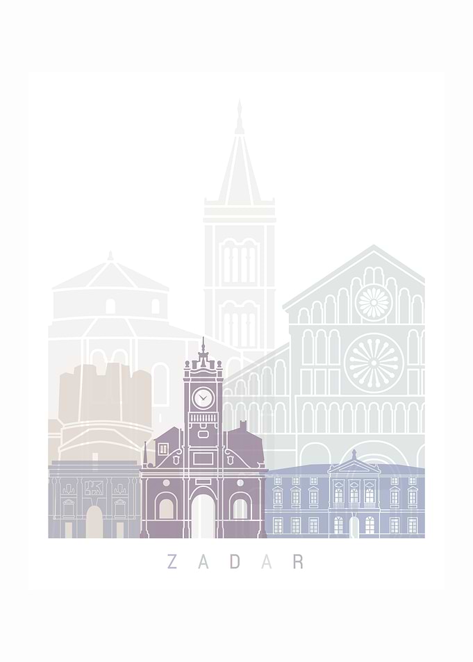 Zadar skyline poster