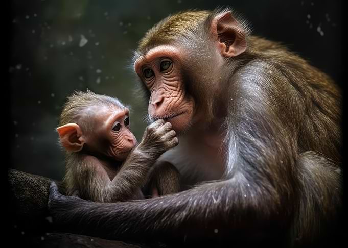 Monkey Family Time
