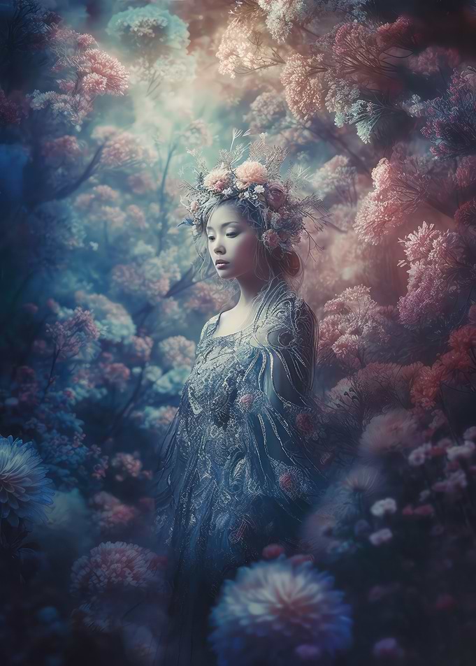 Woman in Flowers