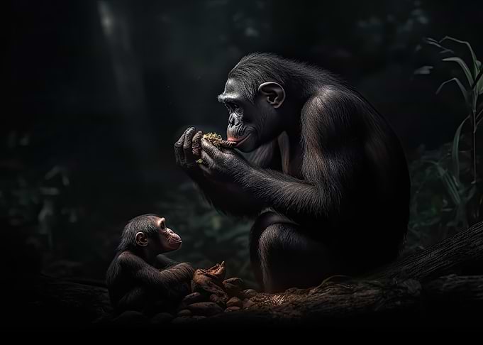 Monkey Feeding Time