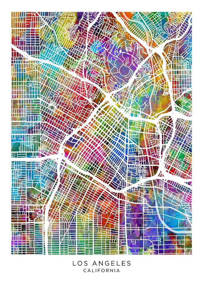 Los Angeles California Map