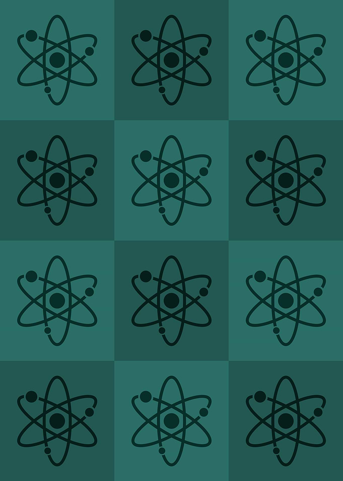 Atom Science Icons Pop Art