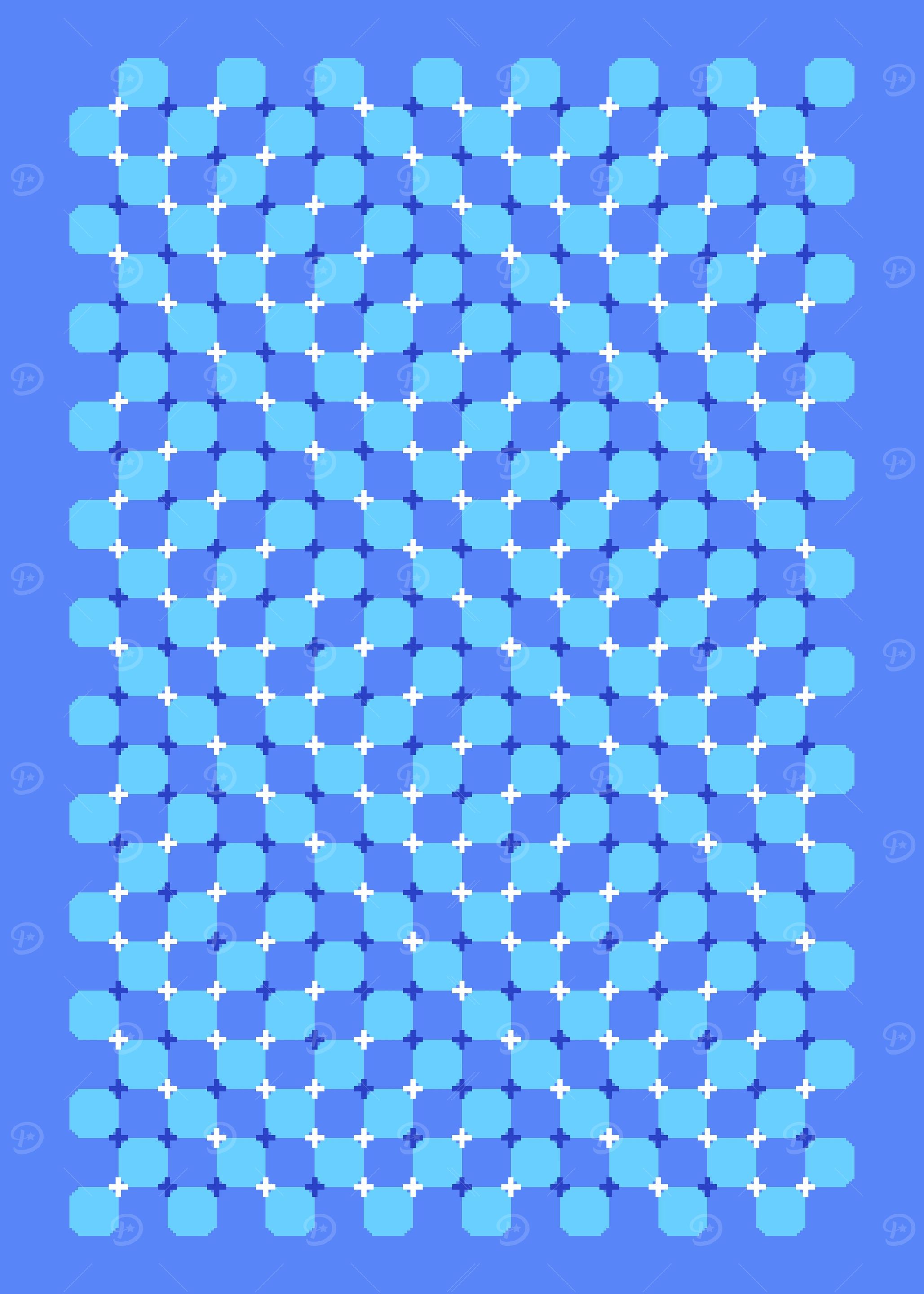 Minimalist Blue Illusion